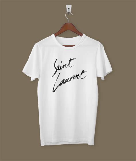 black and white ysl t shirt|yves saint laurent white t shirt.